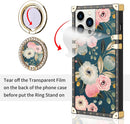 iPhone 13 Pro Max Flower Case with Kickstand Women Heavy Duty Flower Case