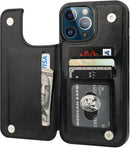 iPhone 13 Pro Max Leather Wallet Card Holder Case