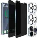 iPhone 13 Pro Max Privacy Screen Protector - 2 Pack Tempered Glass with 2 Pack Camera Lens Protector