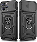 iPhone 13 Pro Max Ring Case with Slide Camera Cover & Kickstand