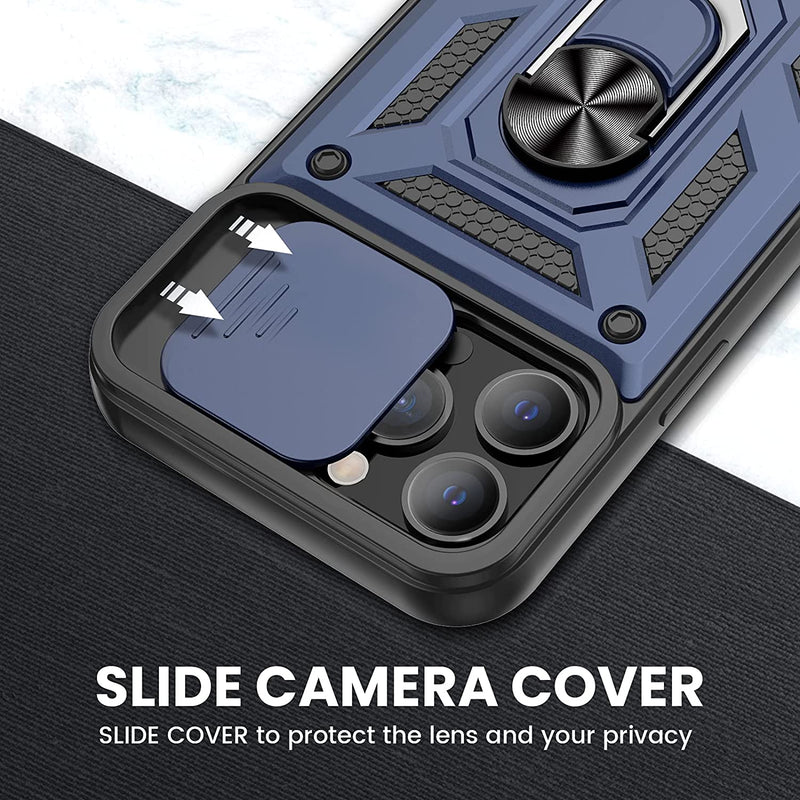 iPhone 13 Pro Max Ring Case with Slide Camera Cover & Kickstand - Gorilla Cases