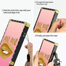 iPhone 13 Pro Max Women's Gold Glitter Case with Strap