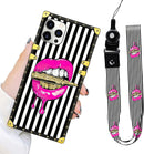 iPhone 13 Pro Max Women's Gold Glitter Case with Strap