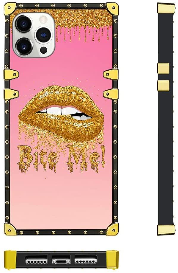 iPhone 13 Pro Max Women's Gold Glitter Case with Strap - Gorilla Cases