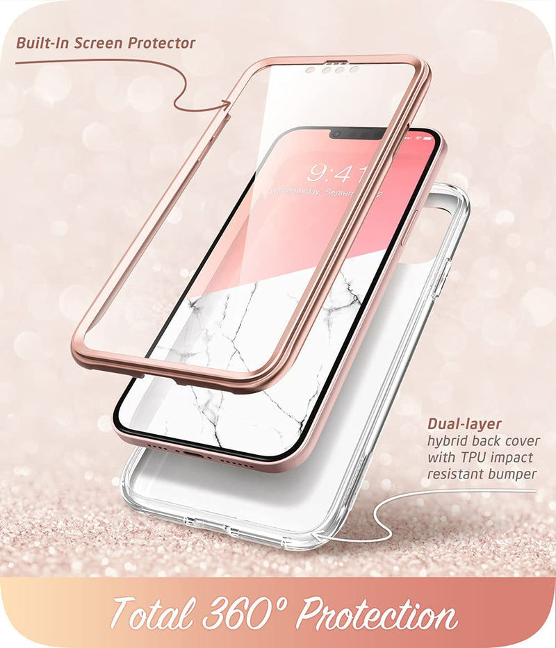 iPhone 13 Slim Full-Body Stylish Protective Marble Case - Gorilla Cases