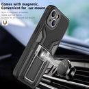 iPhone 14 Case 6.1'' Slim Non - Slip iPhone 14 Case 6.1'' Invisible Metal Kickstand, Black