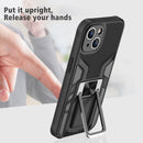 iPhone 14 Case 6.1'' Slim Non - Slip iPhone 14 Case 6.1'' Invisible Metal Kickstand, Black