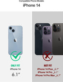 iPhone 14 Case, Dual Layer Heavy Duty Tough Rugged Light Weight Phone Case 6.1 Inch, Mint