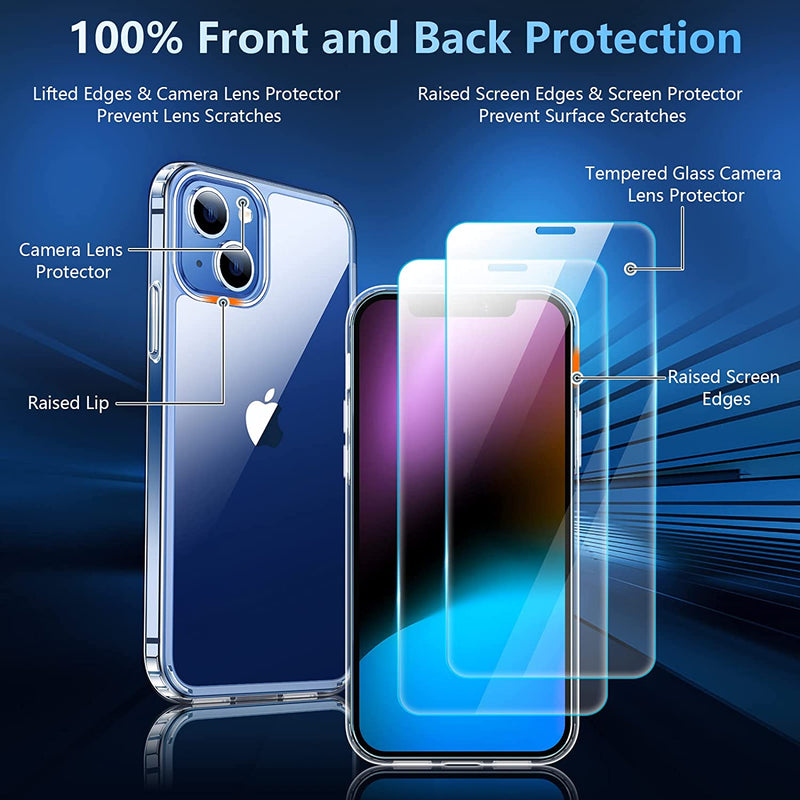 iPhone 14 Case Hard PC Back & Flexible Bumper Shockproof Phone Case - Gorilla Cases