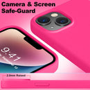 iPhone 14 Case, Premium Silicone Shockproof Slim Phone Case Hot Pink