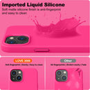 iPhone 14 Case, Premium Silicone Shockproof Slim Phone Case Hot Pink