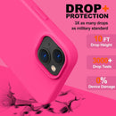 iPhone 14 Case, Premium Silicone Shockproof Slim Phone Case Hot Pink