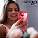 iPhone 14 Case Screen Protector, Pass Protective Phone Case 14 6.1" Red