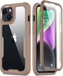 iPhone 14 Case Screen Protector, Pass Protective Phone Case 14 6.1" Red