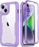 iPhone 14 Case Screen Protector, Pass Protective Phone Case 14 6.1" Red