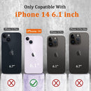 iPhone 14 Case Screen Protector, Pass Protective Phone Case 14 6.1" Red