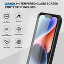 iPhone 14 Case with Stand & Camera Cover Kickstand Case 6.1 Inch, Black