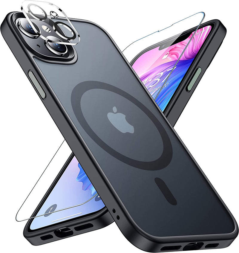 iPhone 14 Max Case, Translucent Aluminum Alloy Button,3 Pack Black - Gorilla Cases