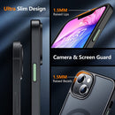 iPhone 14 Max Case, Translucent Aluminum Alloy Button,3 Pack Black