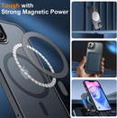 iPhone 14 Max Case, Translucent Aluminum Alloy Button,3 Pack Black