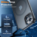 iPhone 14 Max Case, Translucent Aluminum Alloy Button,3 Pack Black