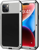 iPhone 14 Metal Case, Heavy Duty Shockproof Rugged Case Black