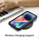 iPhone 14 Metal Case, Heavy Duty Shockproof Rugged Case Black