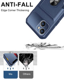 iPhone 14 Plus 6.7 inch Cover Credit Slim Ring Card Holder Stand Cell Blue