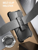 iPhone 14 Plus Case 6.7'', Full - Body Kickstand & Belt - Clip Heavy Duty Rugged Case Black