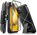 iPhone 14 Plus Case 6.7'', Full - Body Kickstand & Belt - Clip Heavy Duty Rugged Case Black