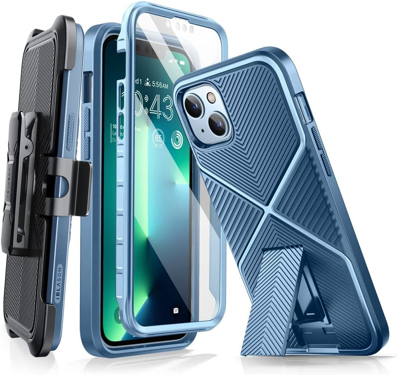 iPhone 14 Plus Case 6.7'', Full-Body Kickstand & Belt-Clip Heavy Duty Rugged Case Black - Gorilla Cases