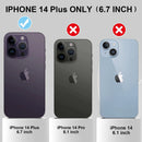 iPhone 14 Plus Case 6.7 Inch 360 Degree Rotate Ring Stand, Duty Protective Cover Black