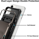 iPhone 14 Plus Case Card Holder Card Slot Hidden 14 Plus 6.7 Gun Metal