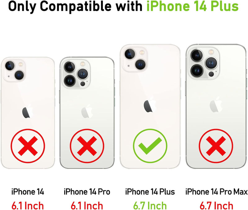 iPhone 14 Plus Case Card Holder Card Slot Hidden 14 Plus 6.7 Gun Metal - Gorilla Cases