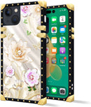 iPhone 14 Plus Case, Gold Chain Leopard Print Corner Back Cover Case 6.7 Inch