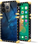 iPhone 14 Plus Case, Gold Chain Leopard Print Corner Back Cover Case 6.7 Inch - Gorilla Cases