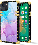 iPhone 14 Plus Case, Gold Chain Leopard Print Corner Back Cover Case 6.7 Inch