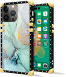 iPhone 14 Plus Case, Gold Chain Leopard Print Corner Back Cover Case 6.7 Inch