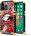 iPhone 14 Plus Case, Gold Chain Leopard Print Corner Back Cover Case 6.7 Inch