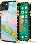 iPhone 14 Plus Case, Gold Chain Leopard Print Corner Back Cover Case 6.7 Inch