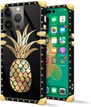 iPhone 14 Plus Case, Gold Chain Leopard Print Corner Back Cover Case 6.7 Inch