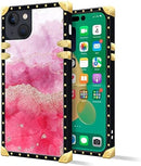 iPhone 14 Plus Case, Gold Chain Leopard Print Corner Back Cover Case 6.7 Inch