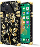 iPhone 14 Plus Case, Gold Chain Leopard Print Corner Back Cover Case 6.7 Inch