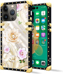 iPhone 14 Plus Case, Gold Chain Leopard Print Corner Back Cover Case 6.7 Inch