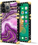 iPhone 14 Plus Case, Gold Chain Leopard Print Corner Back Cover Case 6.7 Inch