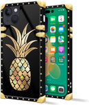 iPhone 14 Plus Case, Gold Chain Leopard Print Corner Back Cover Case 6.7 Inch