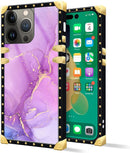 iPhone 14 Plus Case, Gold Chain Leopard Print Corner Back Cover Case 6.7 Inch