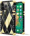 iPhone 14 Plus Case, Gold Chain Leopard Print Corner Back Cover Case 6.7 Inch