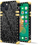 iPhone 14 Plus Case, Gold Chain Leopard Print Corner Back Cover Case 6.7 Inch