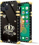 iPhone 14 Plus Case, Gold Chain Leopard Print Corner Back Cover Case 6.7 Inch
